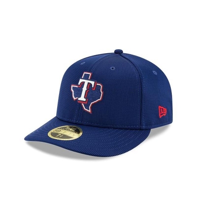 Blue Texas Rangers Hat - New Era MLB Clubhouse Collection Low Profile 59FIFTY Fitted Caps USA3457160